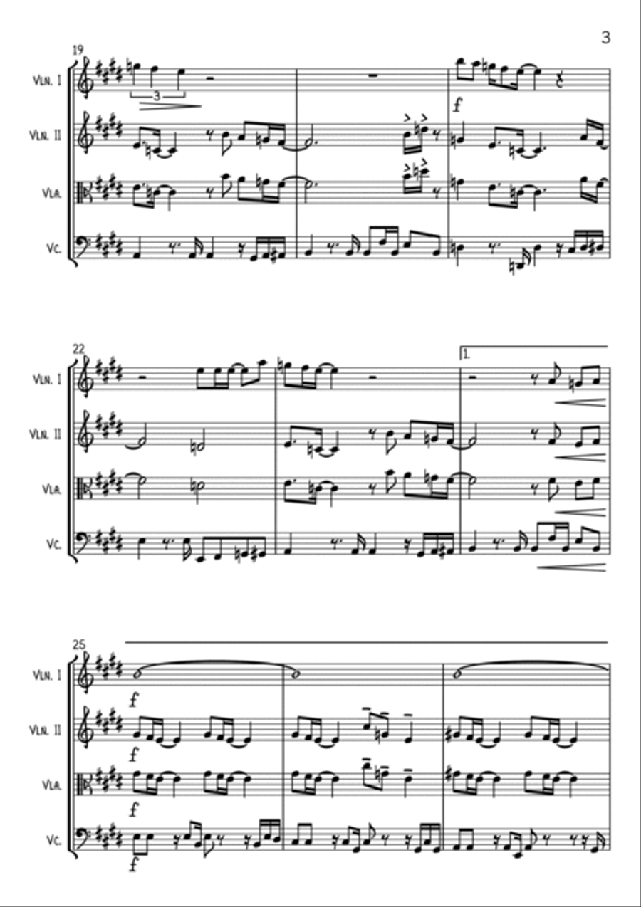 Lovely Day String Trio scores gallery preview page 3