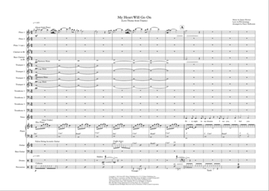 My Heart Will Go On (Love Theme from Titanic) Jazz Ensemble scores gallery preview page 1