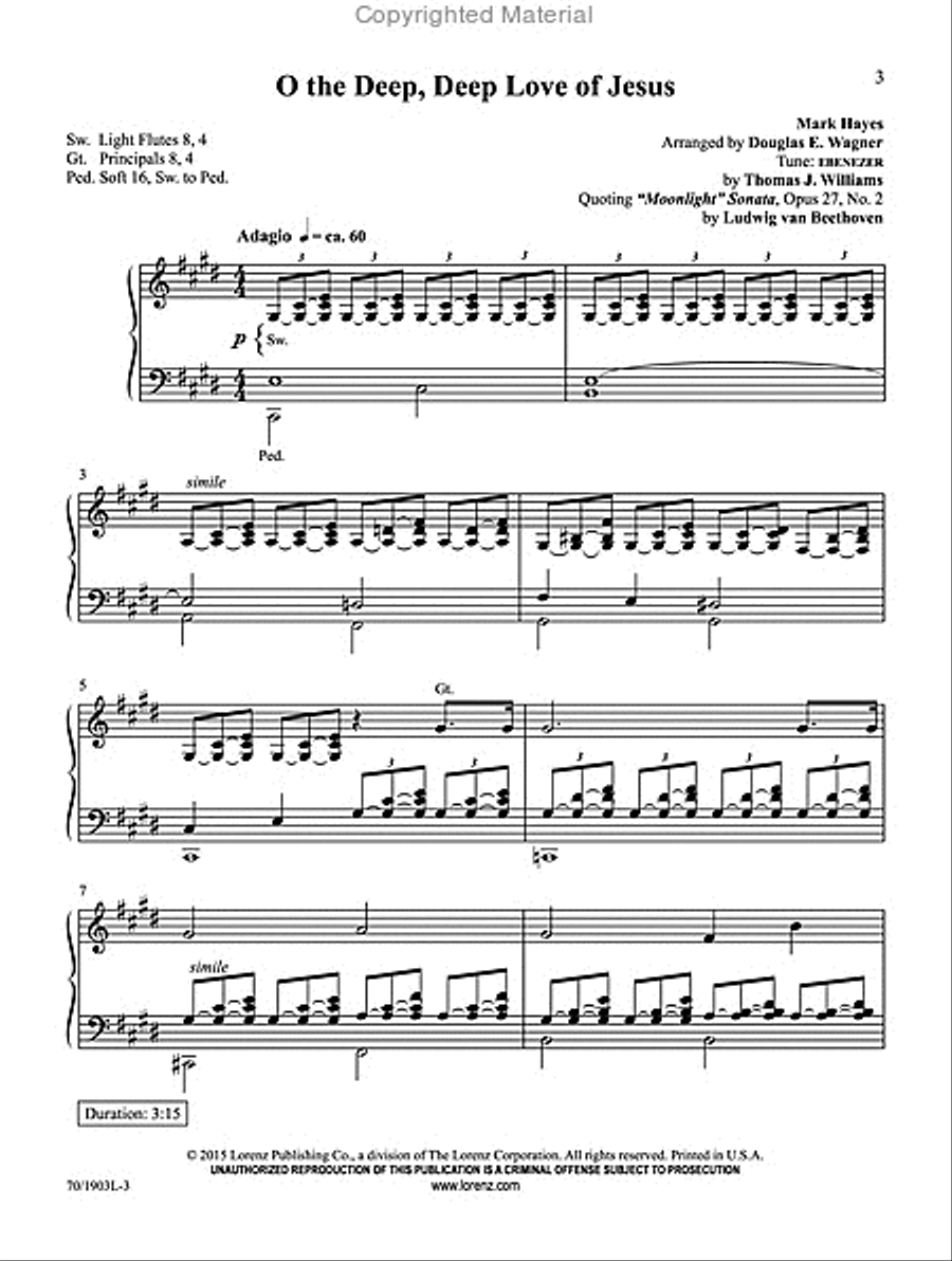 Mark Hayes: Hymns for Organ, Vol. 3 Organ Solo scores gallery preview page 2