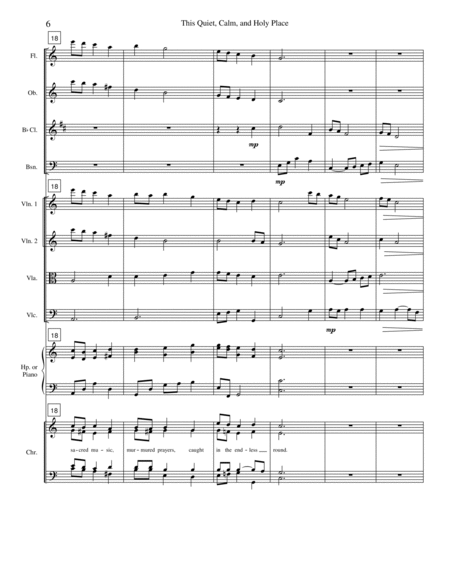 The Quiet, Calm, and Holy Place (Full Score and Parts) image number null