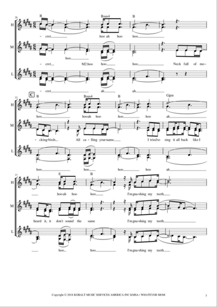 Salt In The Wound Women's Choir scores gallery preview page 3