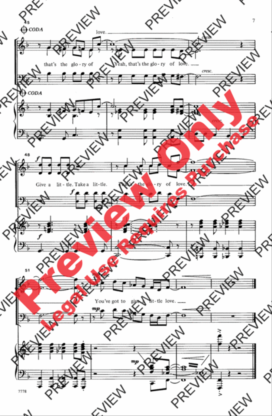 The Glory of Love 3-Part scores gallery preview page 7