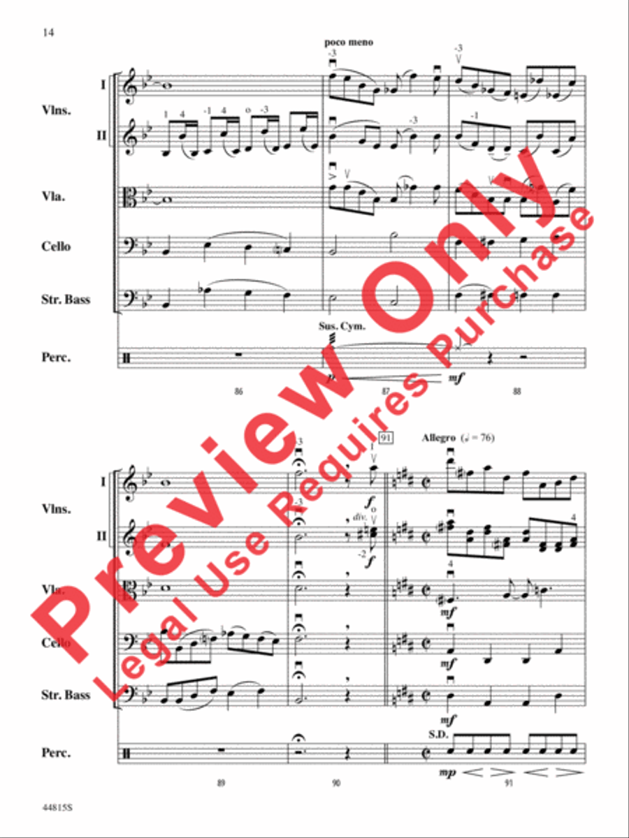 An American in Paris, Highlights from String Orchestra scores gallery preview page 15