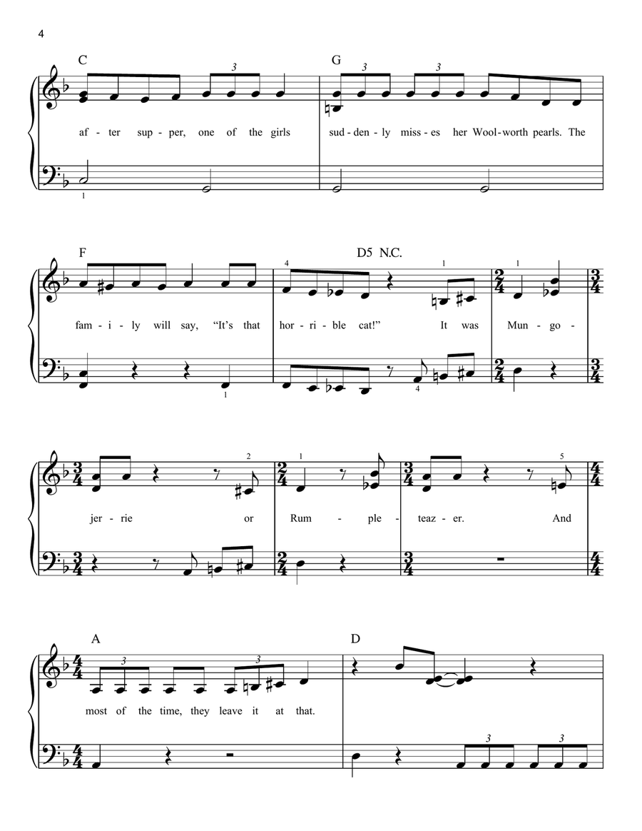 Mungojerrie And Rumpleteazer (from the Motion Picture Cats) Easy Piano scores gallery preview page 4