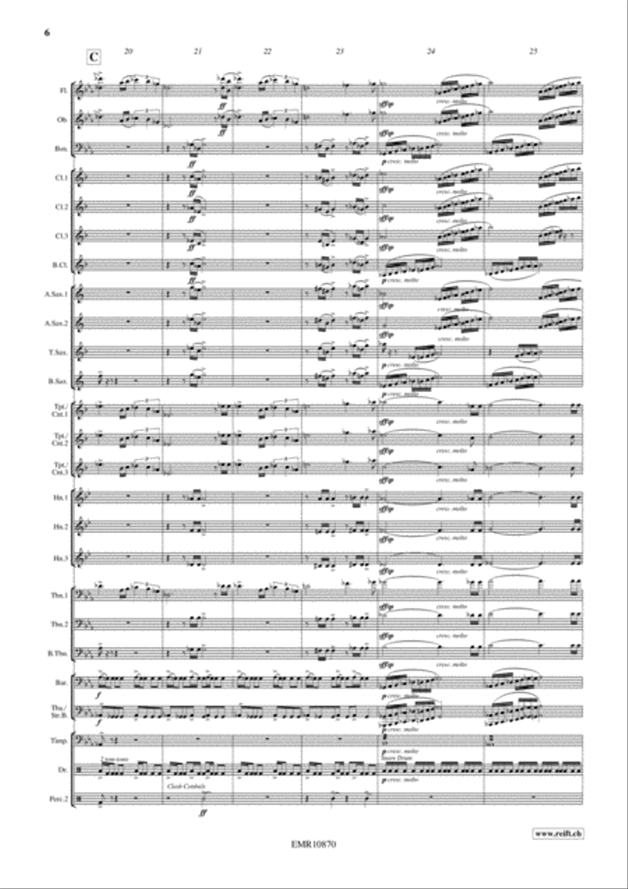 Prelude To A New Age Concert Band scores gallery preview page 7