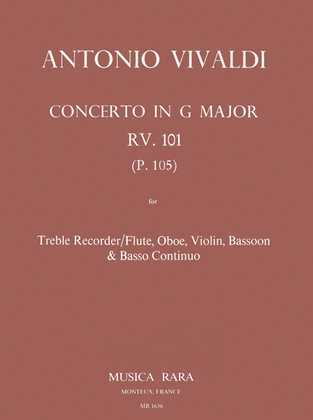 Book cover for Concerto in G major RV 101