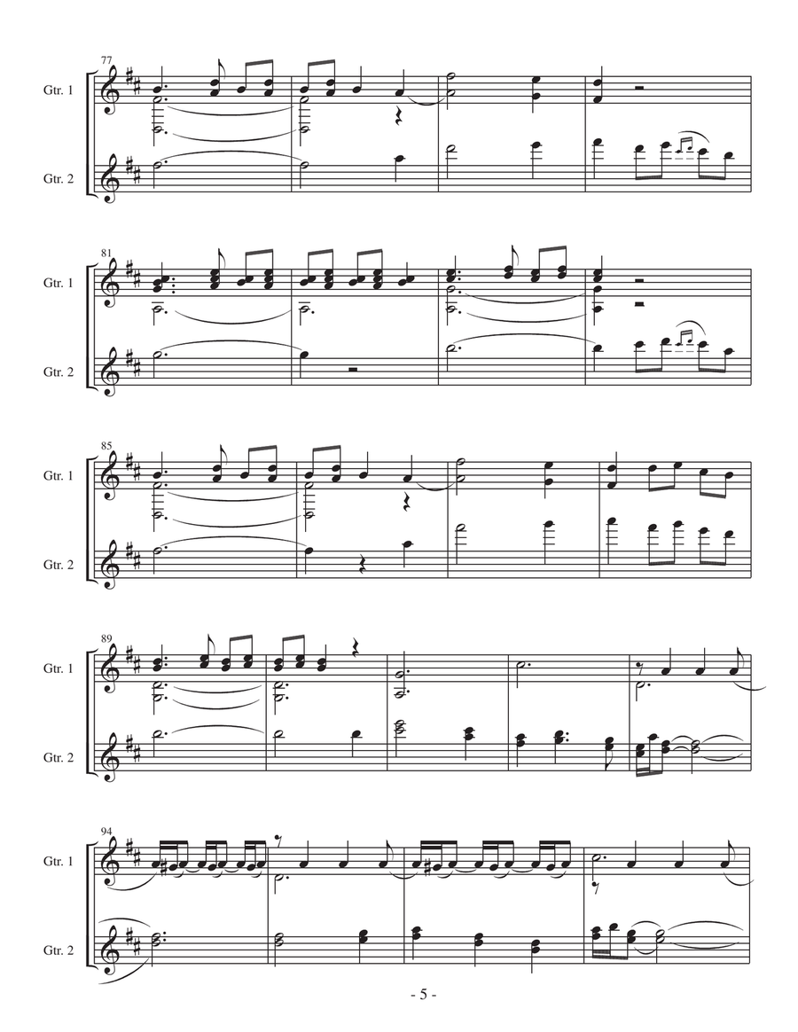 Rondalla Aragonesa (Spanish Dance No. 6) Enrique Granados arr. for two classical guitars Acoustic Guitar scores gallery preview page 6