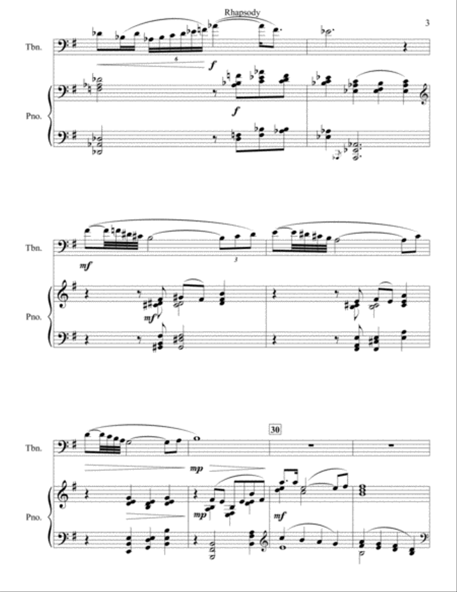 Rhapsody for Trombone and Piano image number null