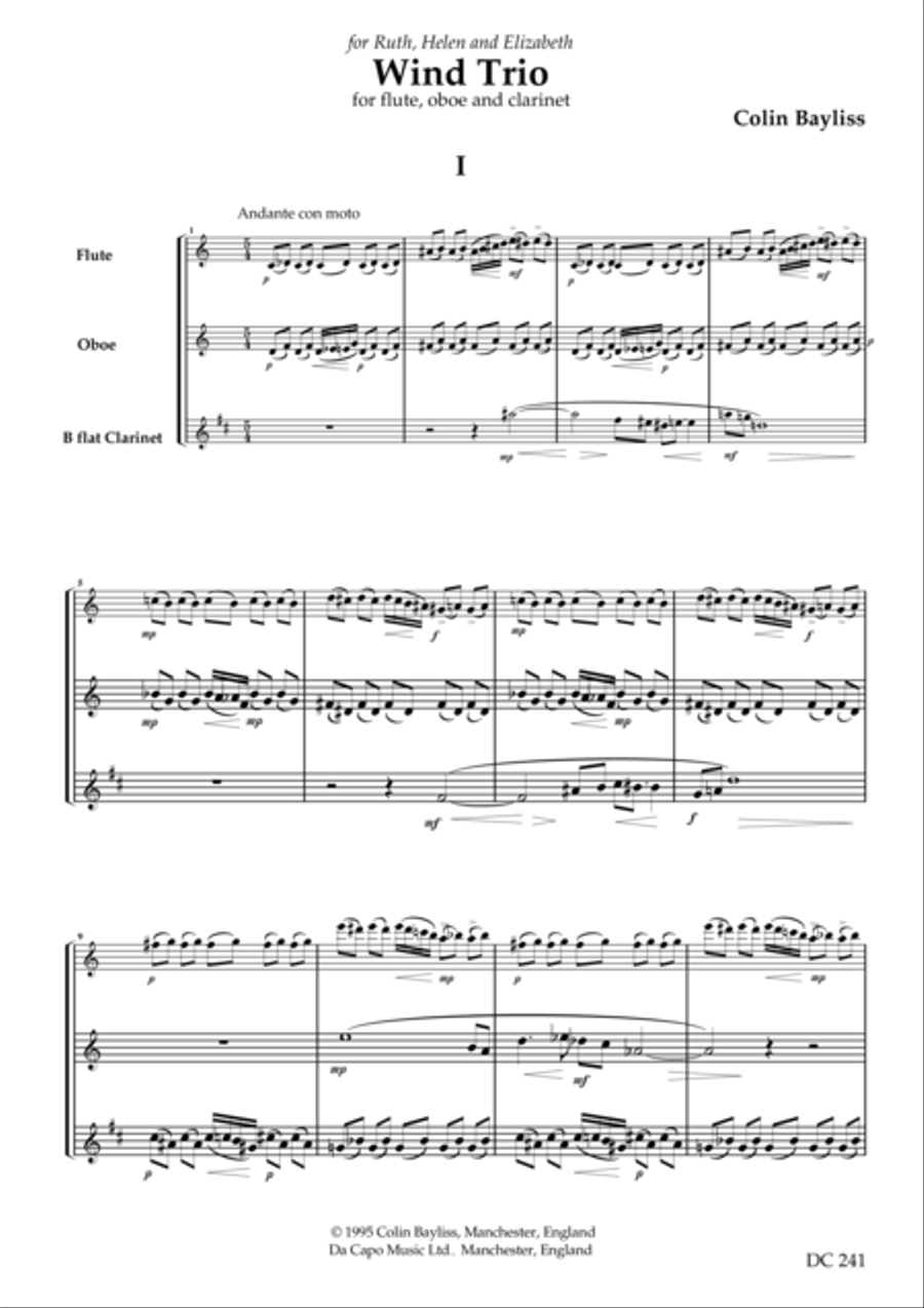 Wind trio Woodwind Trio scores gallery preview page 1