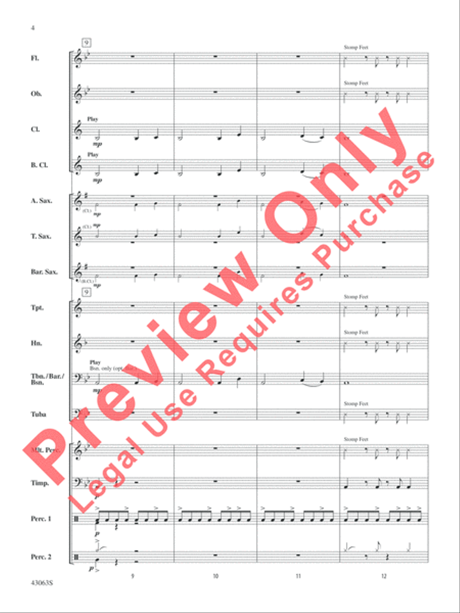 Fire's Edge Fire's Edge Concert Band scores gallery preview page 5