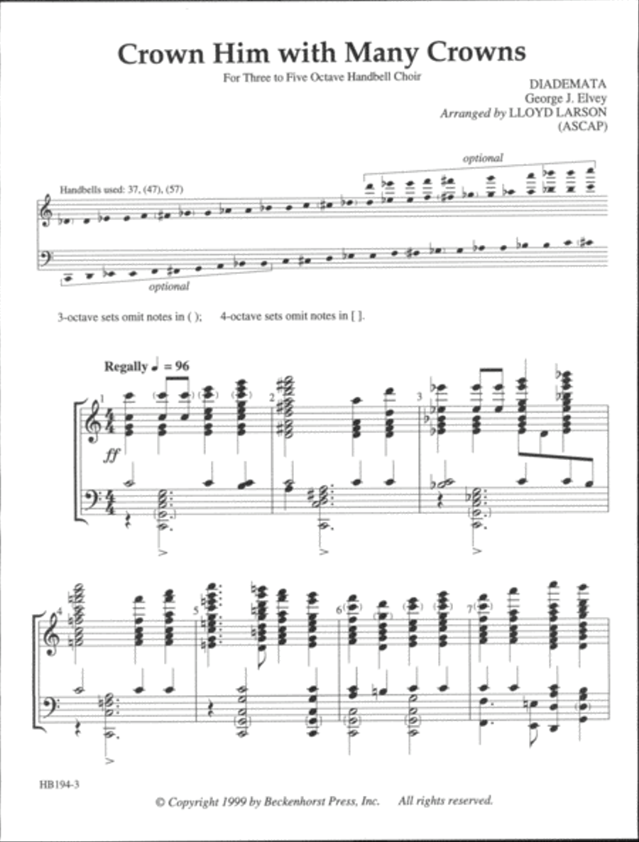 Crown Him with Many Crowns - Larson 5-Octaves scores gallery preview page 2