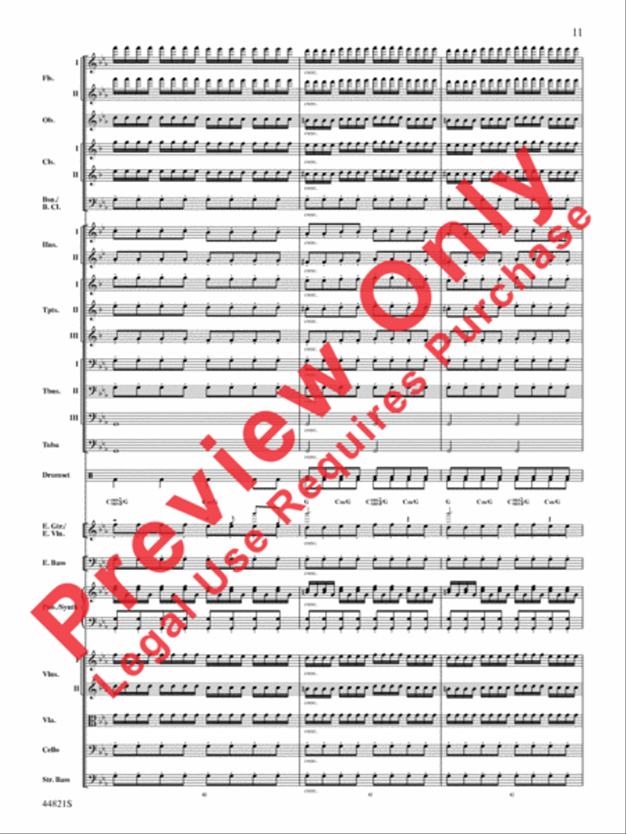 Dreams of Fireflies (On a Christmas Night) Full Orchestra scores gallery preview page 12