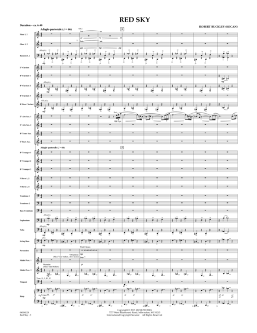 Red Sky (Digital Only) - Conductor Score (Full Score) Concert Band scores gallery preview page 3