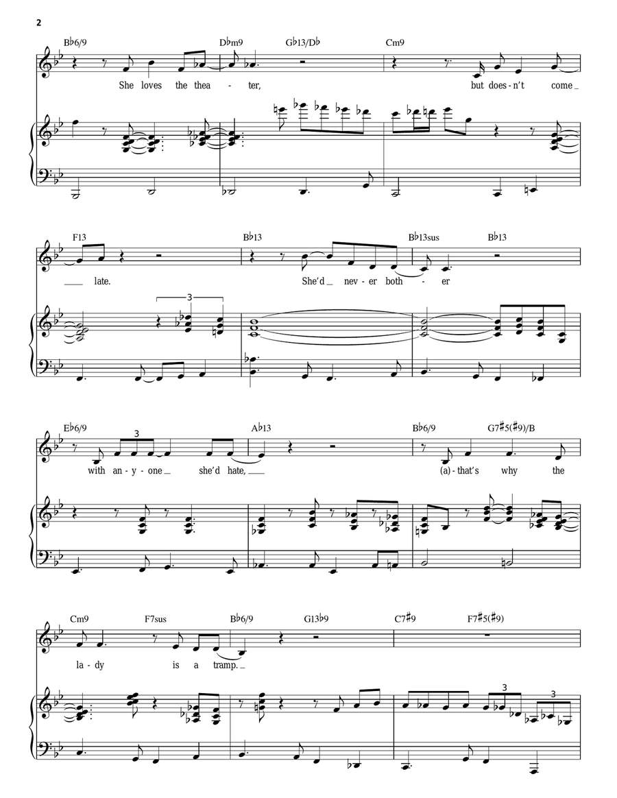 The Lady Is A Tramp Piano, Vocal scores gallery preview page 2