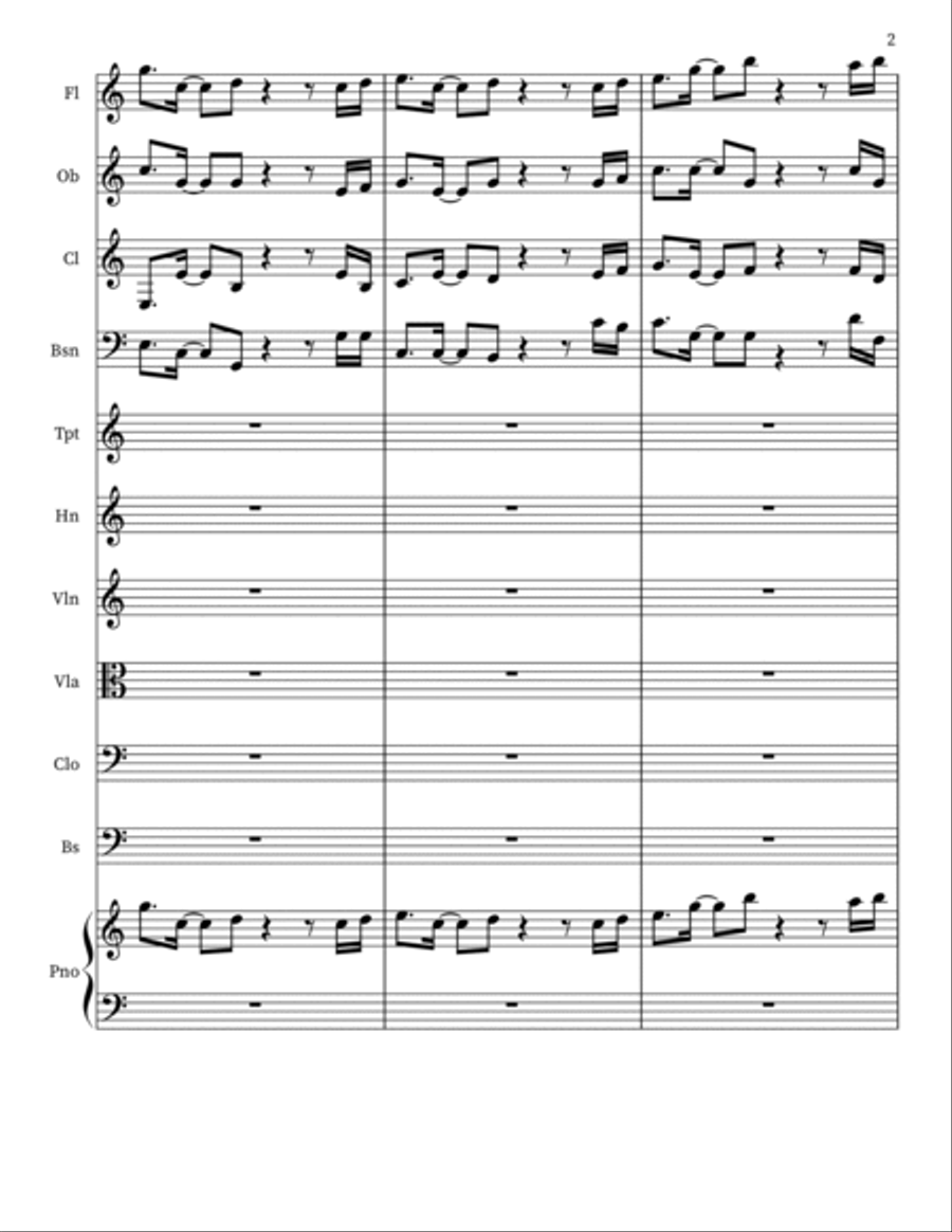 Playful Orchestra Sketch Playful Orchestra Sketch Orchestra scores gallery preview page 2