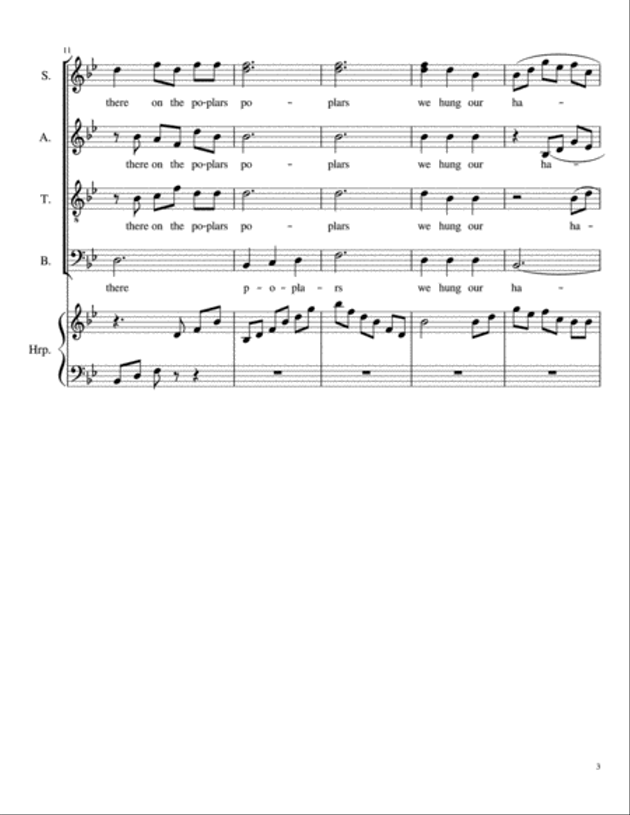 We Hung Our Harps We Hung Our Harps 4-Part scores gallery preview page 3