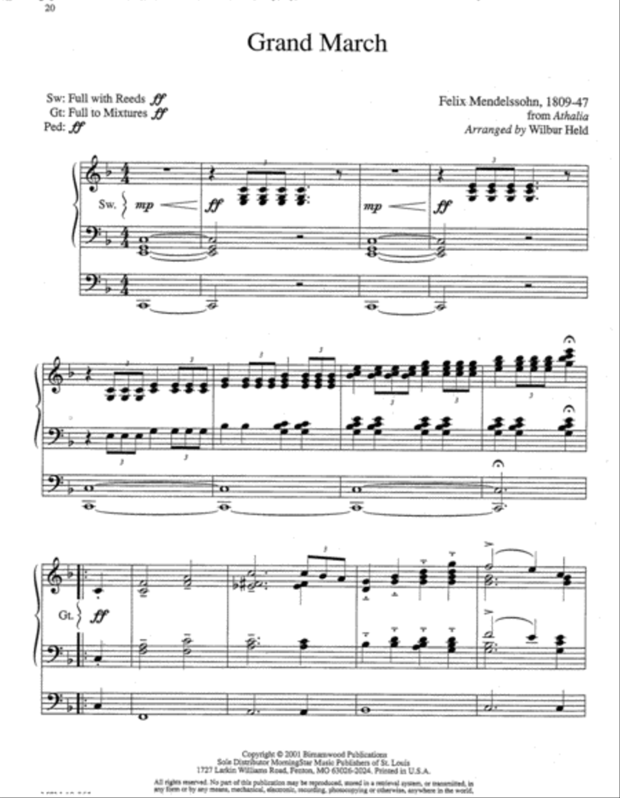 Classical Transcriptions for Organ Organ Solo scores gallery preview page 4