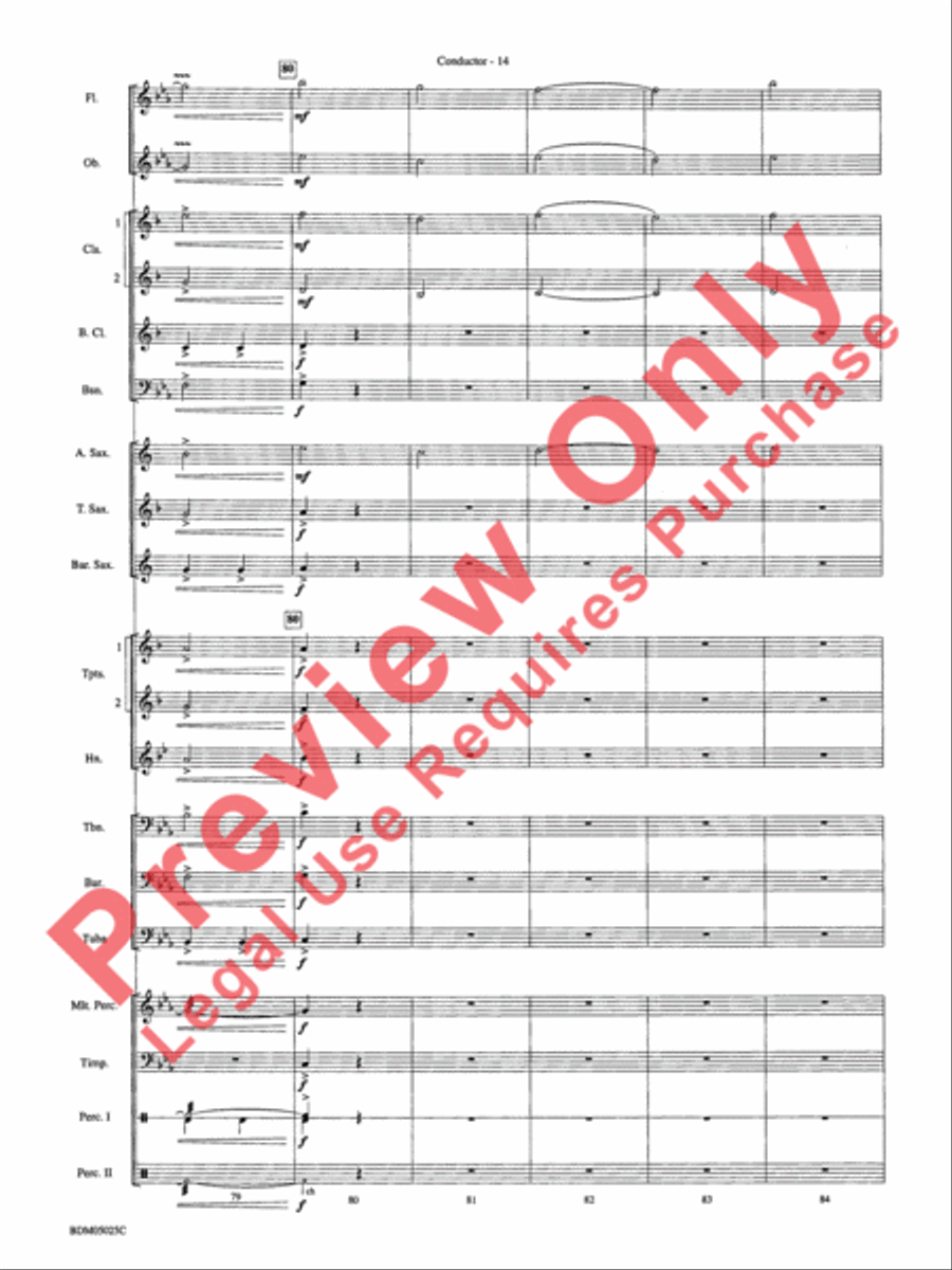 Fanfare for a New Age Concert Band scores gallery preview page 17