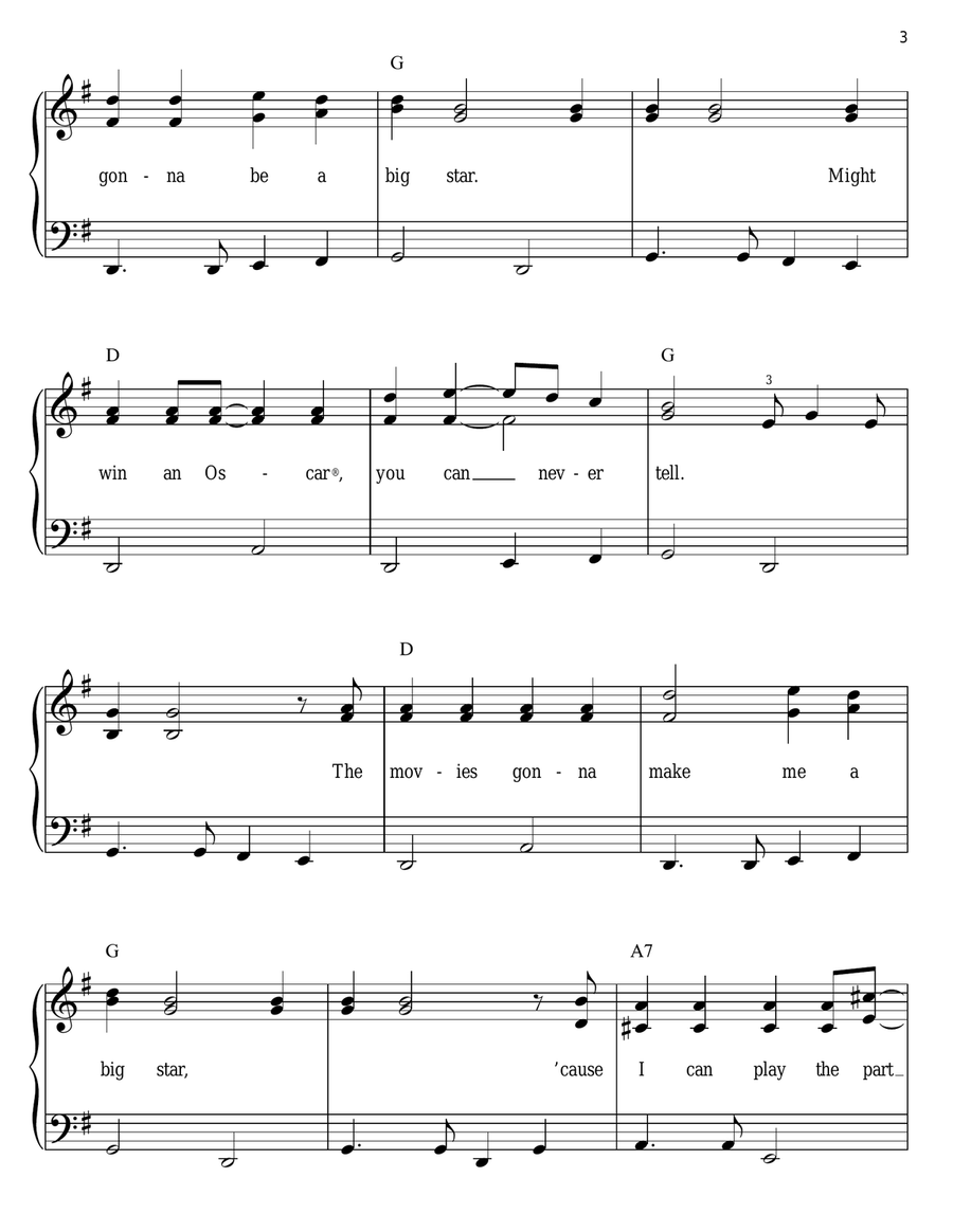 Act Naturally Easy Piano scores gallery preview page 3