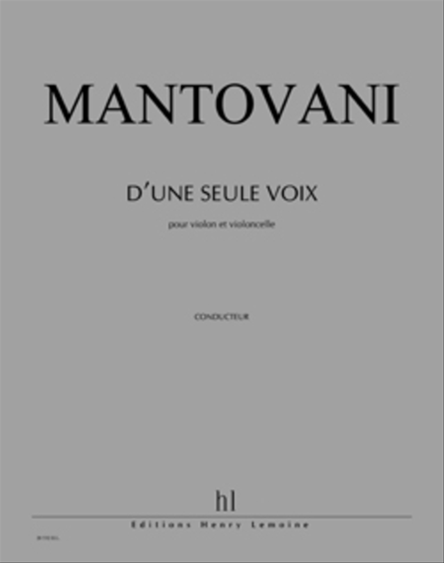 D'Une Seule Voix Cello scores gallery preview page 1
