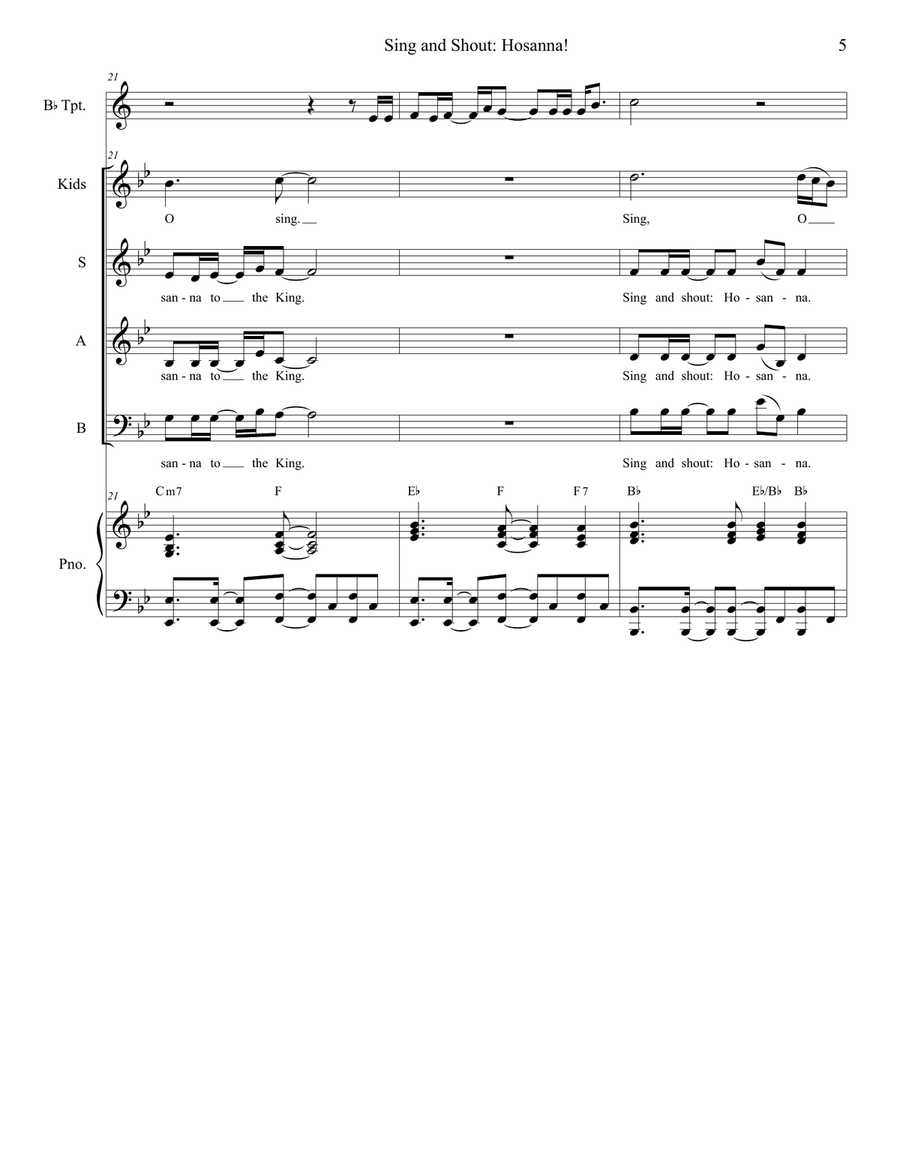 Sing and Shout: Hosanna! Sing and Shout: Hosanna! 4-Part scores gallery preview page 6