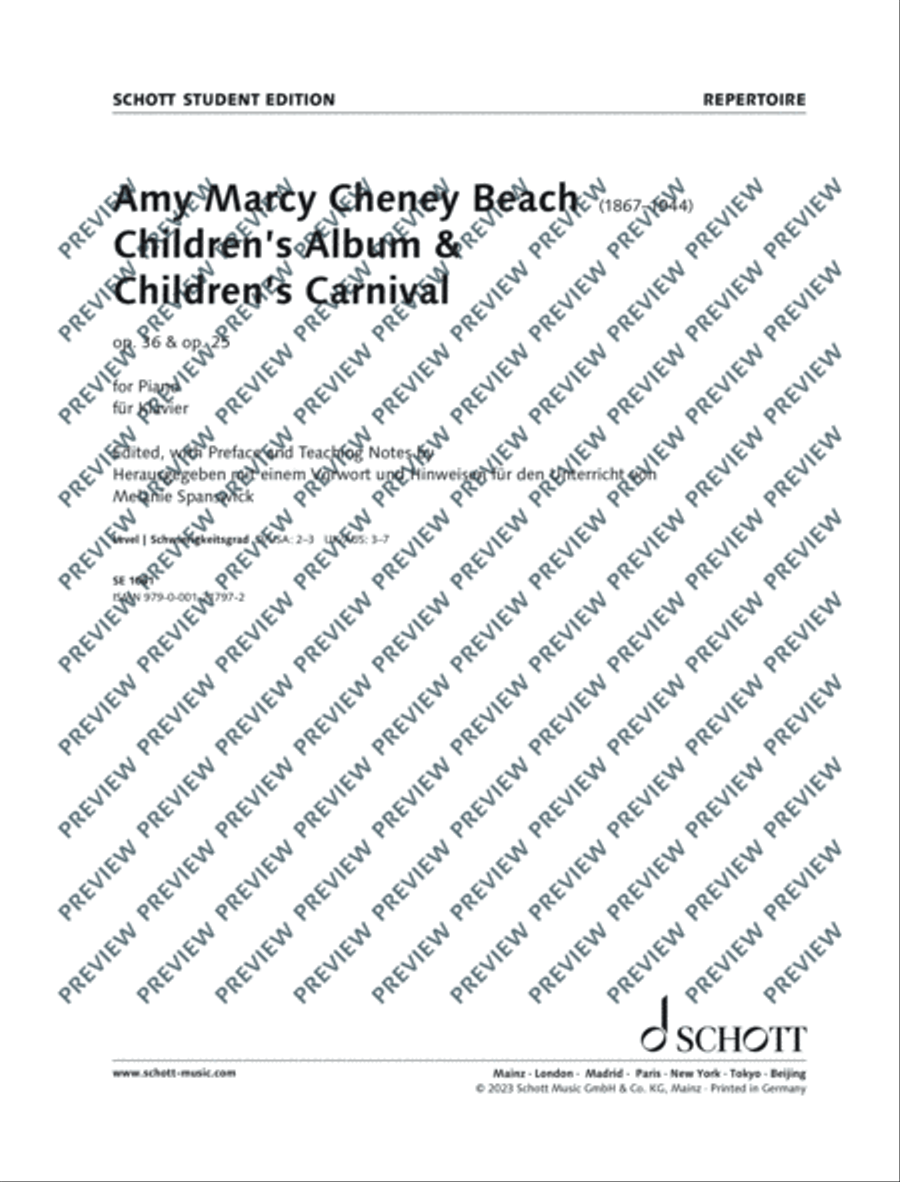Children's Album & Children's Carnival Piano Solo scores gallery preview page 2