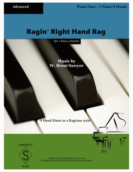 Ragin' Right Hand Rag (Piano Duet - 1 Piano 4 Hands) image number null