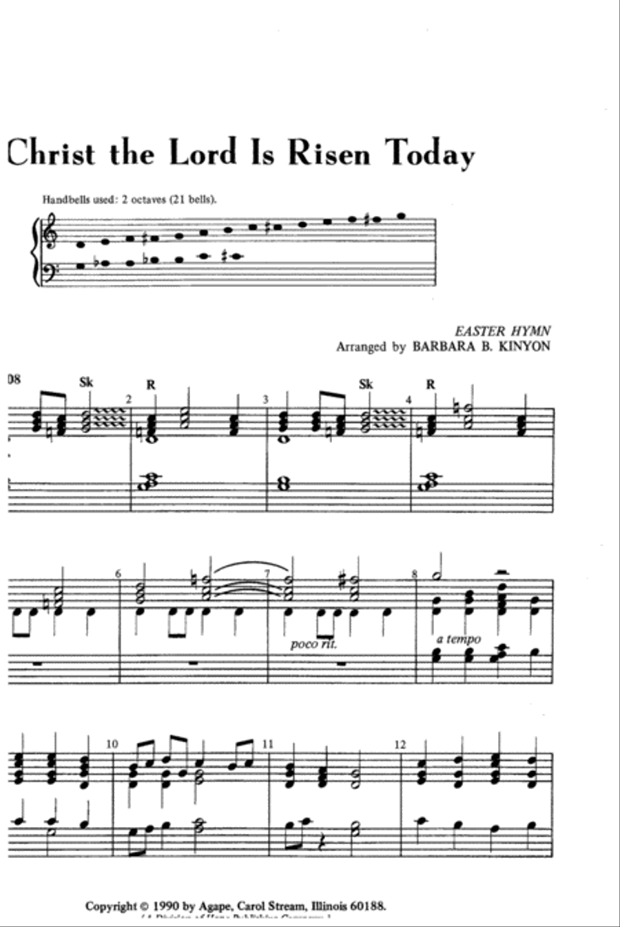 Christ the Lord Is Risen Today 2-Octaves scores gallery preview page 5