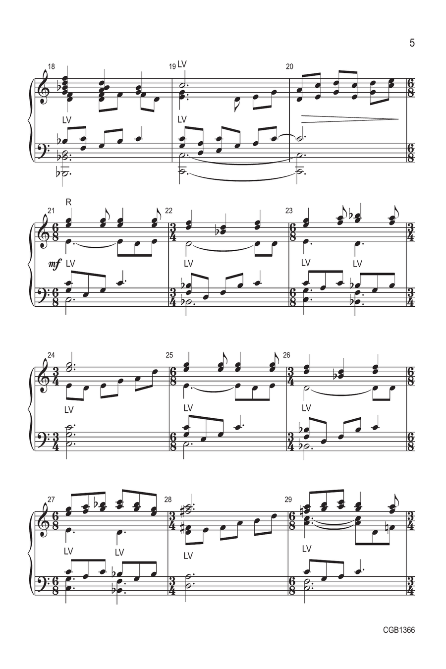 Make a Joyful Noise to the Lord Handbell Choir scores gallery preview page 5