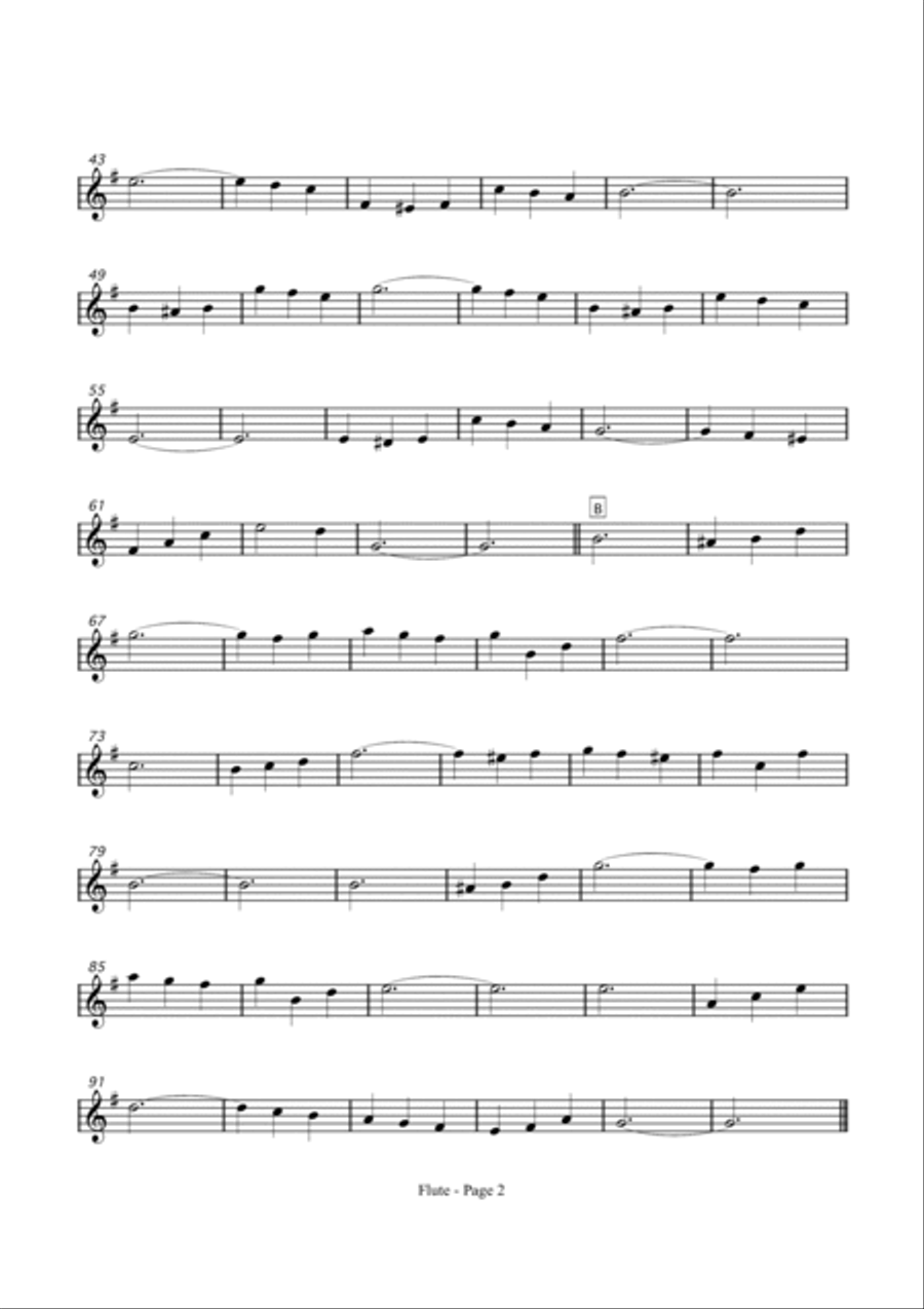 Over The Waves (Sobre Las Olas) - flute and guitar duet Flute scores gallery preview page 4