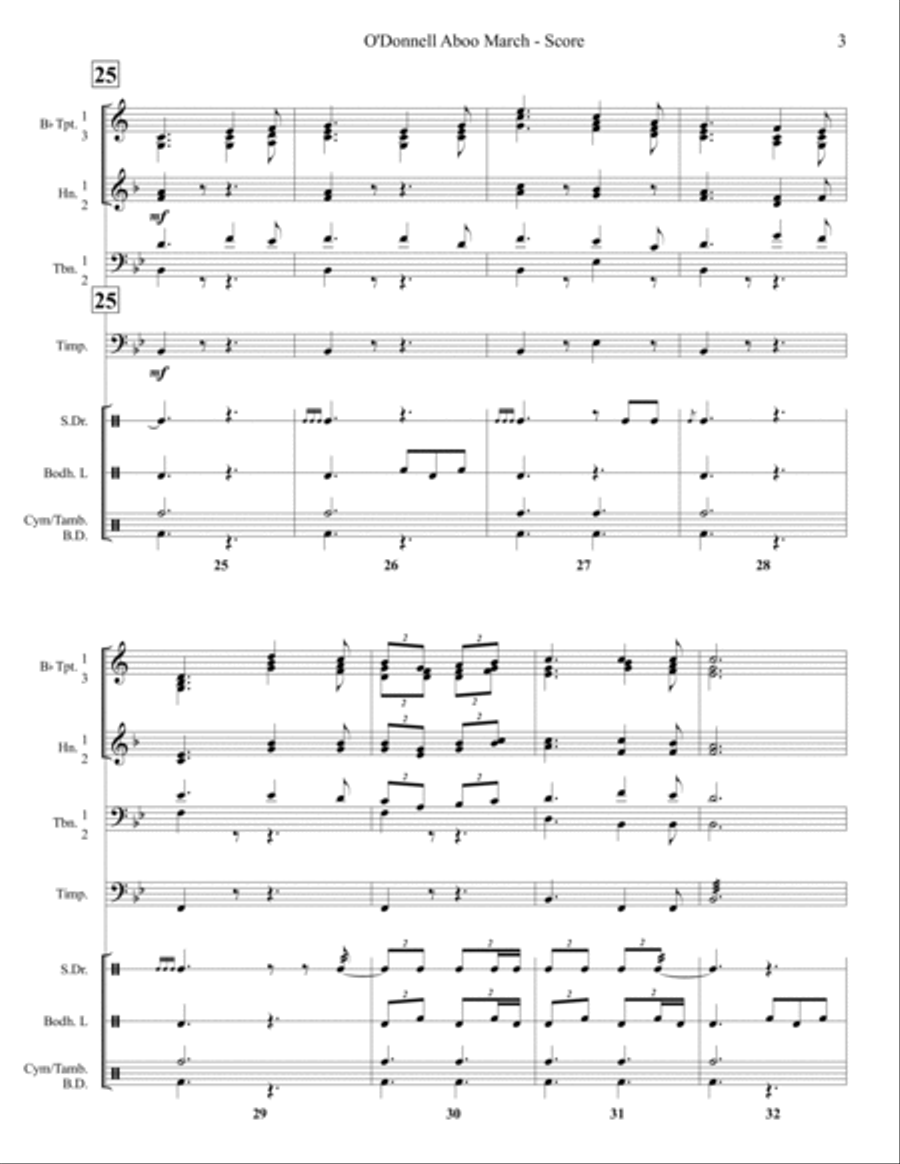 O'Donnell Aboo March O'Donnell Aboo March Concert Band scores gallery preview page 5