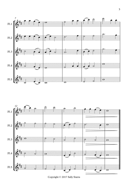 Easy Suite for C Flute Choir by Sally Starra image number null