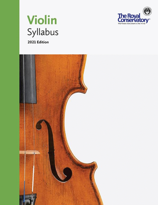 Book cover for Violin Syllabus, 2021 Edition