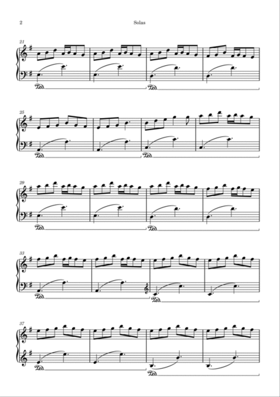 Solas Easy Piano scores gallery preview page 2