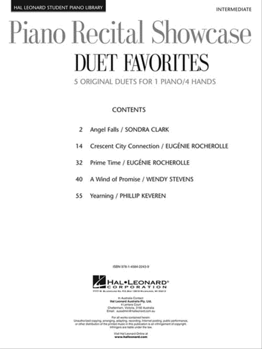 Piano Recital Showcase – Duet Favorites