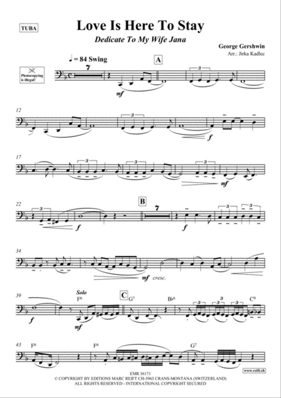 Love Is Here To Stay Tuba scores gallery preview page 2