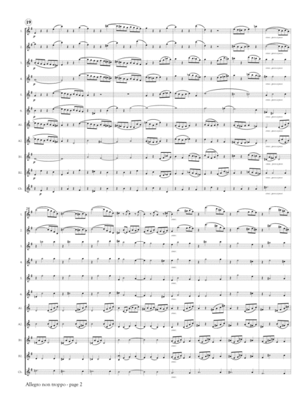 Allegro non troppo from Symphony No. 4 for Flute Choir