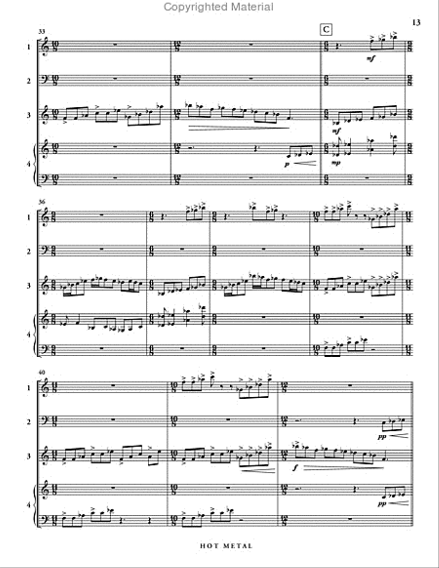Hot Metal Percussion Ensemble scores gallery preview page 14