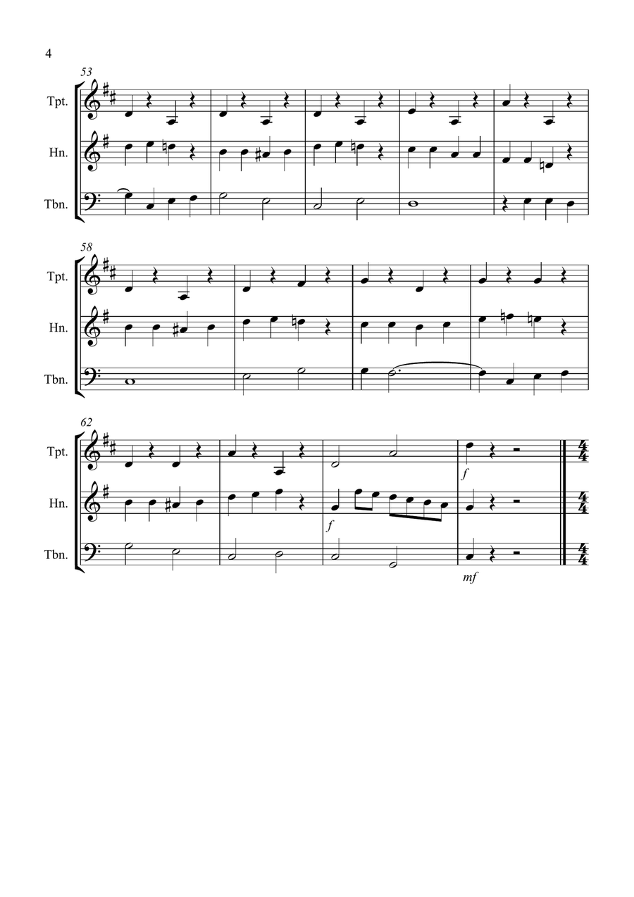 8 Easy Trios, for Brass Brass Ensemble scores gallery preview page 4