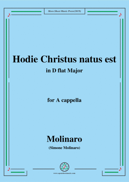 Molinaro-Hodie Christus natus est,in D flat Major,for A cappella image number null