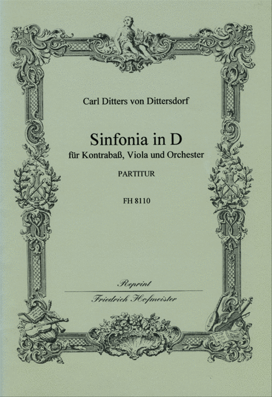 Sinfonia in D für Kontrabass, Viola und Orchester / Partitur Orchestra scores gallery preview page 1