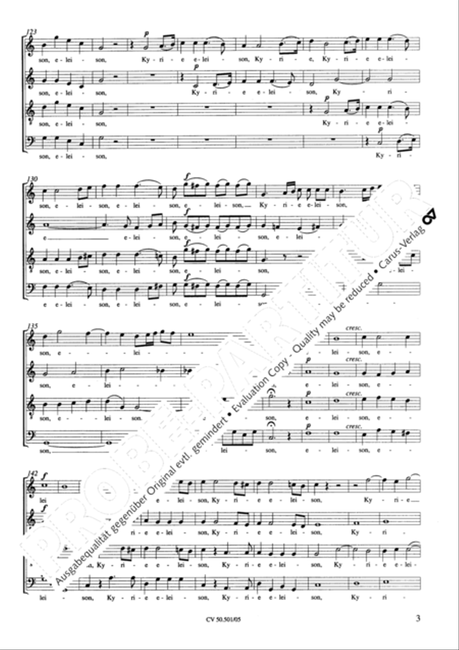 Mass in C Major 4-Part scores gallery preview page 4