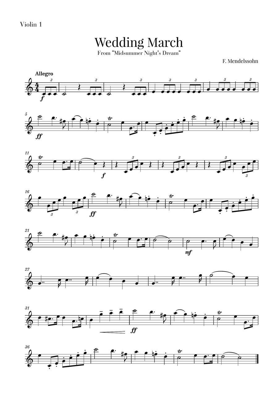 Wedding march violin and cheap cello