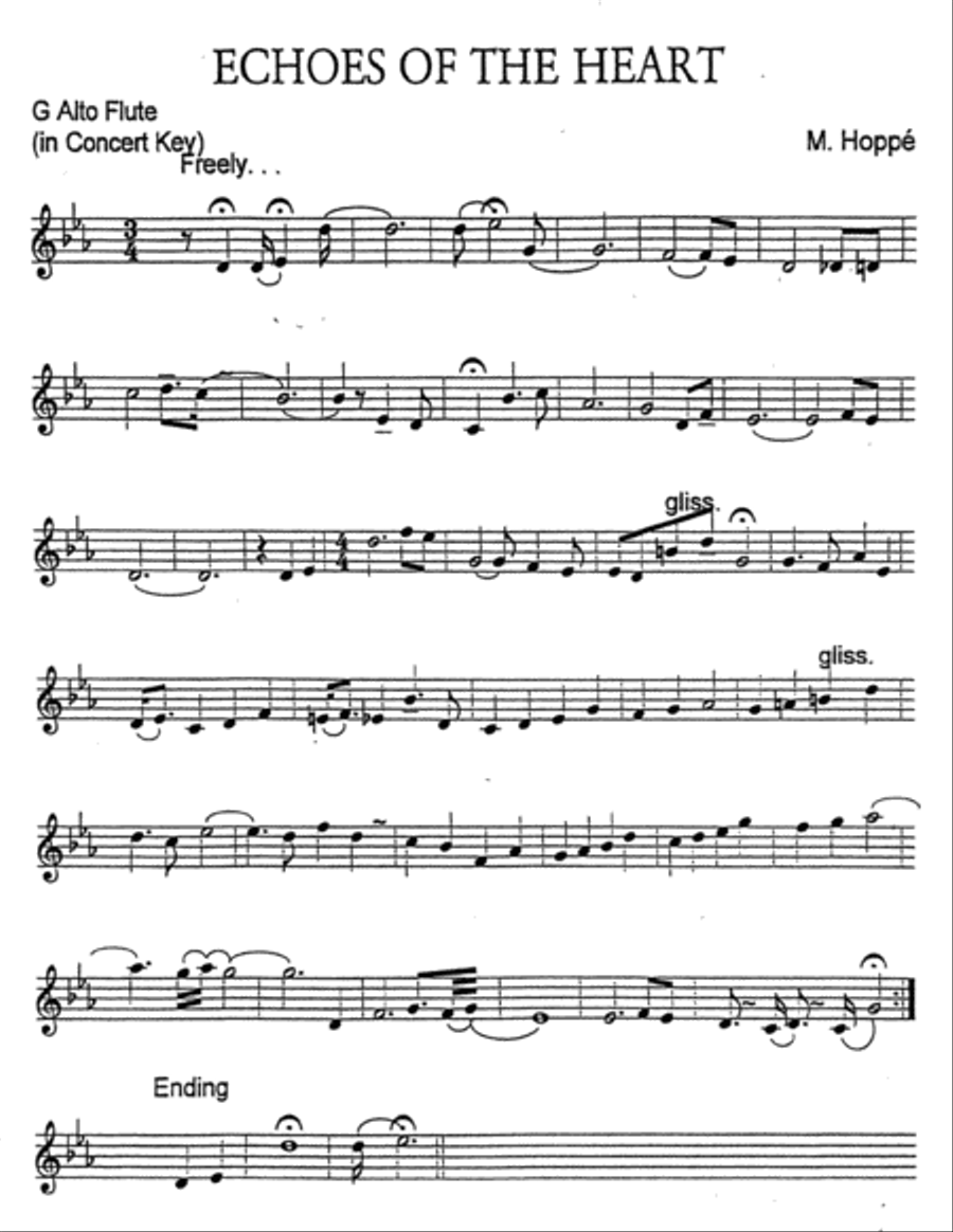 Echoes Of The Heart Flute Solo scores gallery preview page 1
