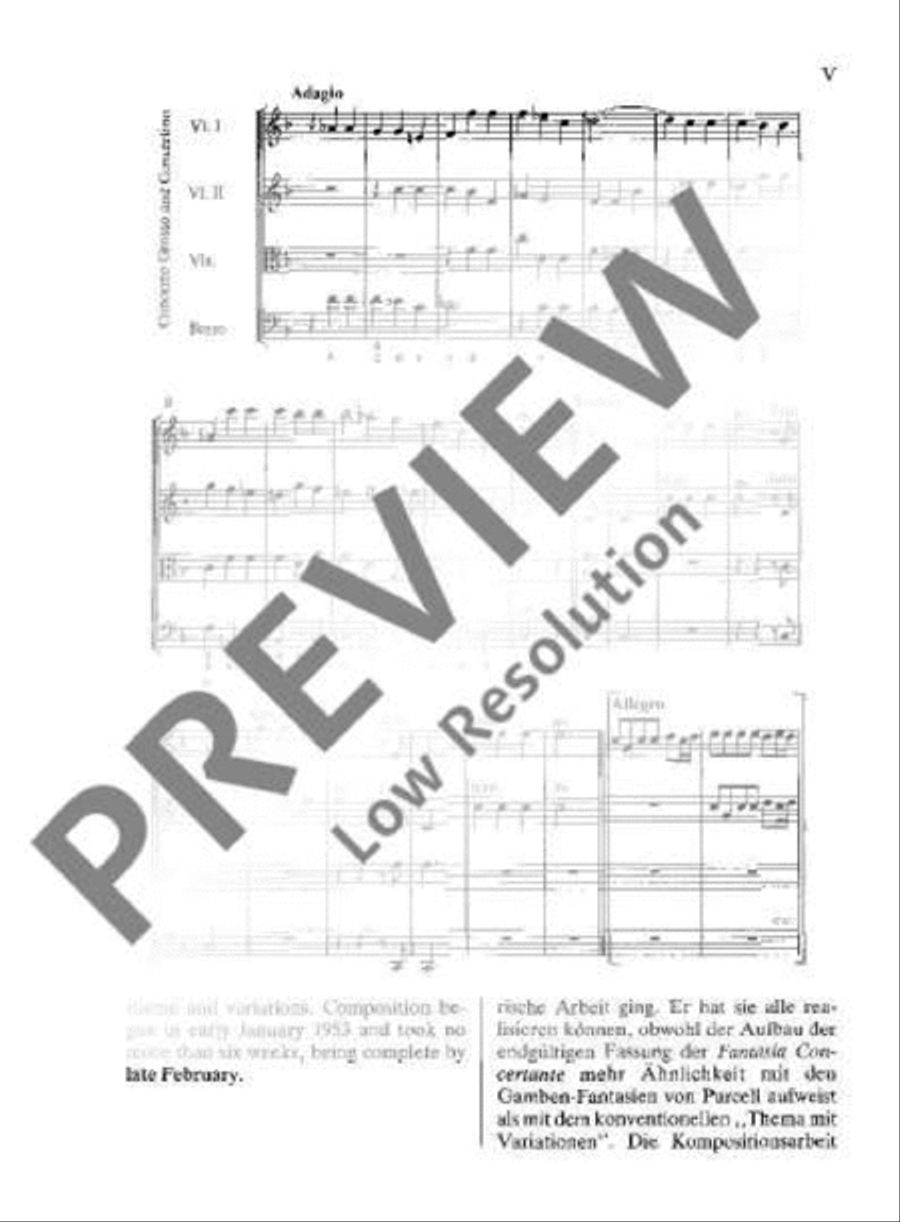 Fantasia Concertante on a Theme of Corelli String Orchestra scores gallery preview page 6
