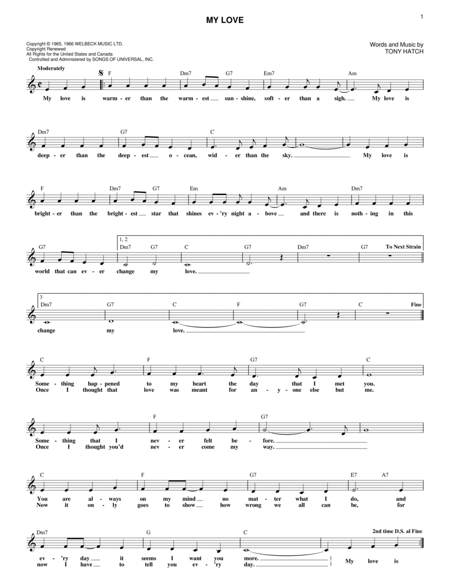 My Love Piano scores gallery preview page 1