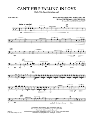 Can't Help Falling In Love (Solo Alto Saxophone Feature) - Baritone B.C.