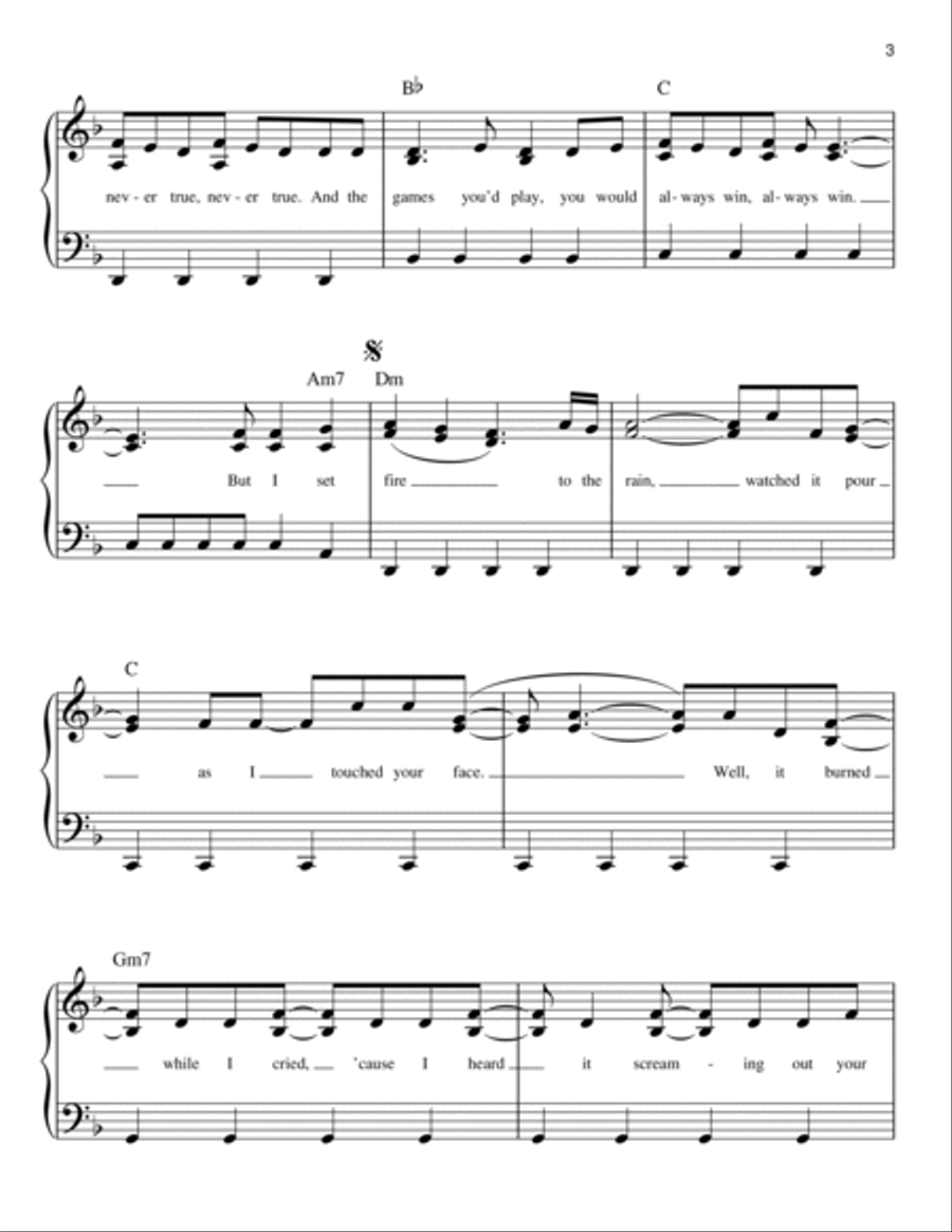 Set Fire To The Rain Voice scores gallery preview page 3