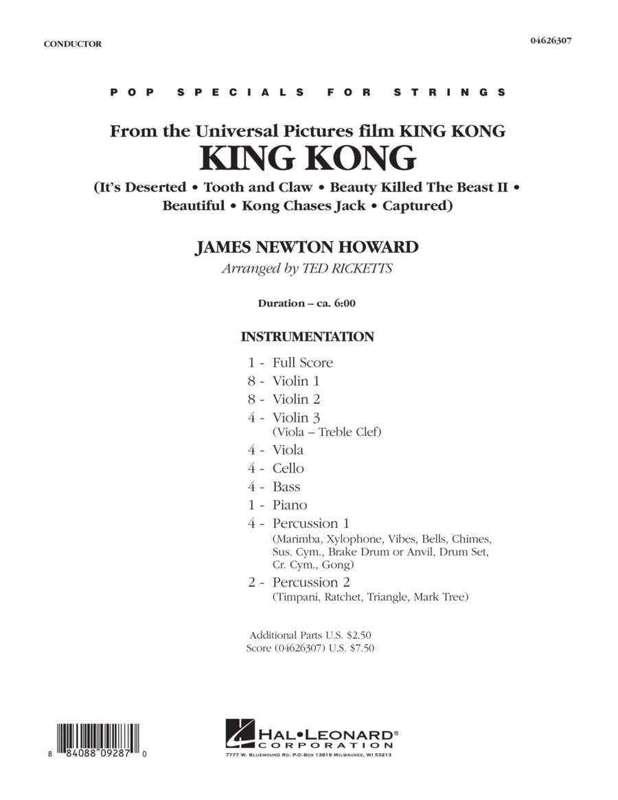 King Kong - Full Score