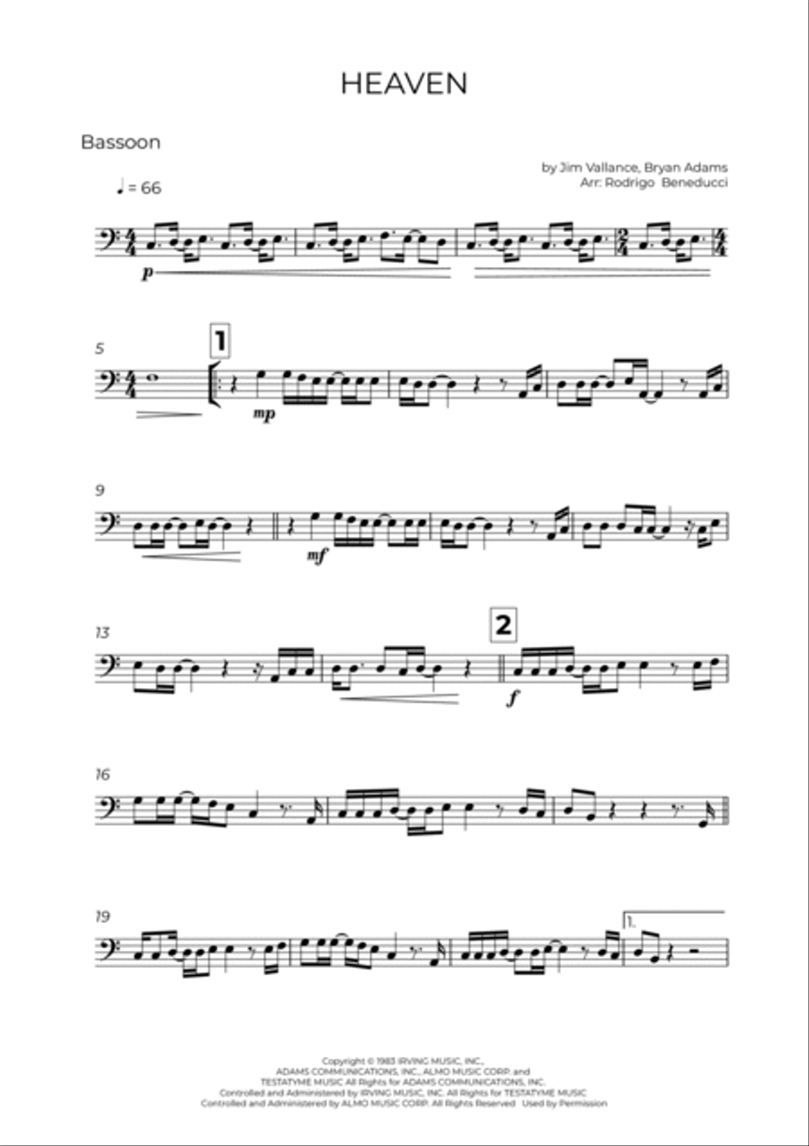 Heaven Bassoon Solo scores gallery preview page 2